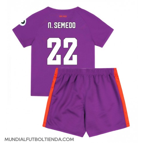 Camiseta Wolves Nelson Semedo #22 Tercera Equipación Replica 2024-25 para niños mangas cortas (+ Pantalones cortos)